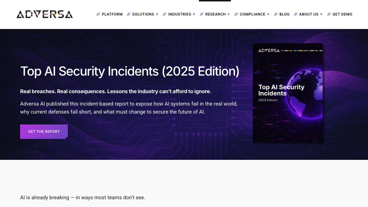 adversa.ai - Top Ai Security Incidents Report 2025 Edition preview