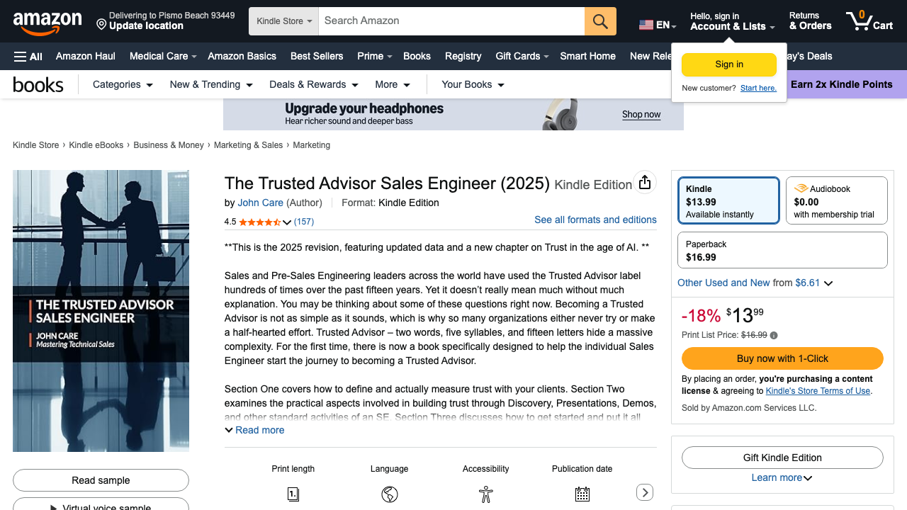 amazon.com - Trusted Advisor Sales Engineer Ebook - Dp - B01Fmtakj4 preview