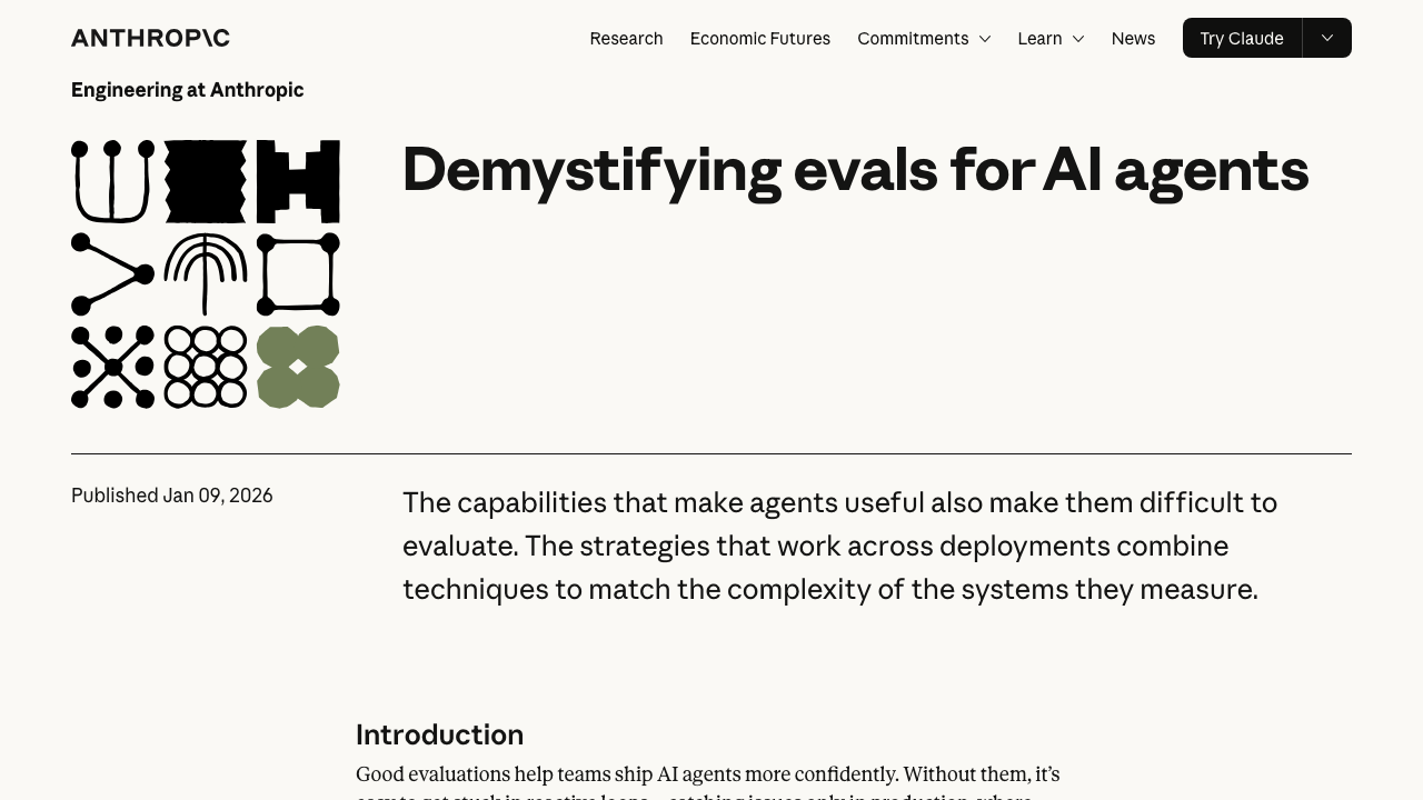 anthropic.com - Engineering - Demystifying Evals For Ai Agents preview