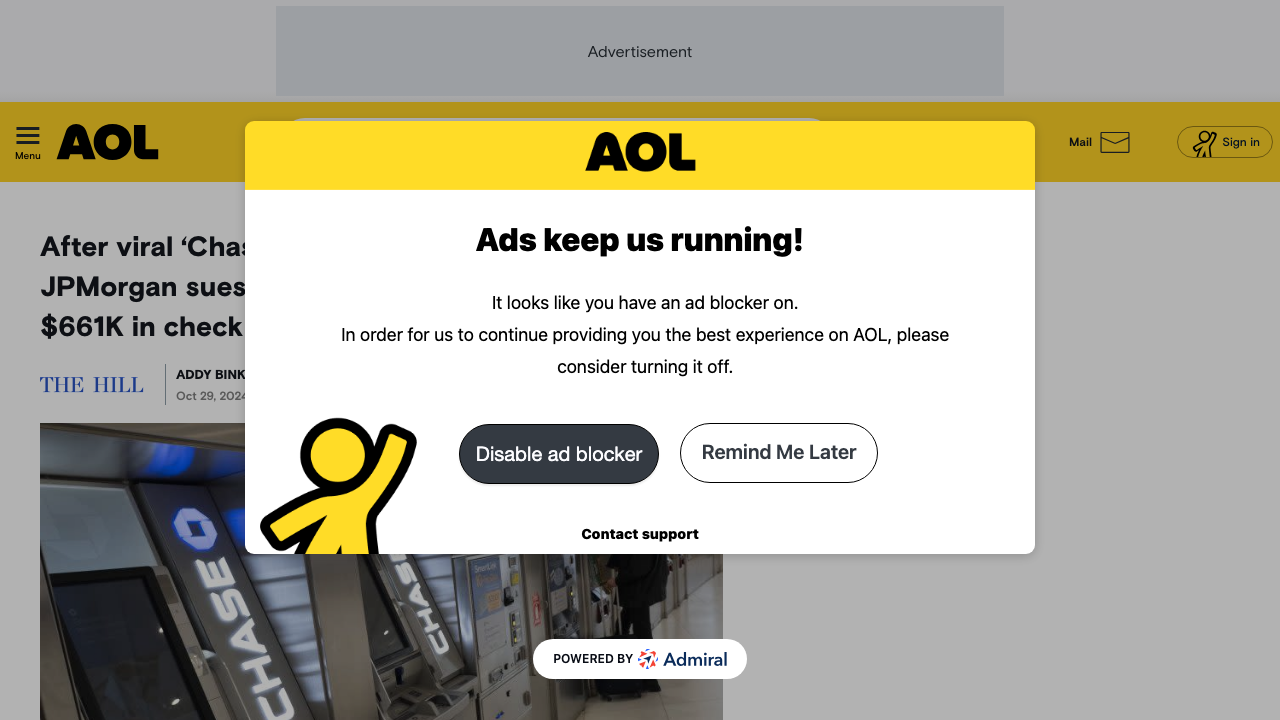 aol.com - Viral Chase Glitch Jpmorgan Sues 191255087 preview