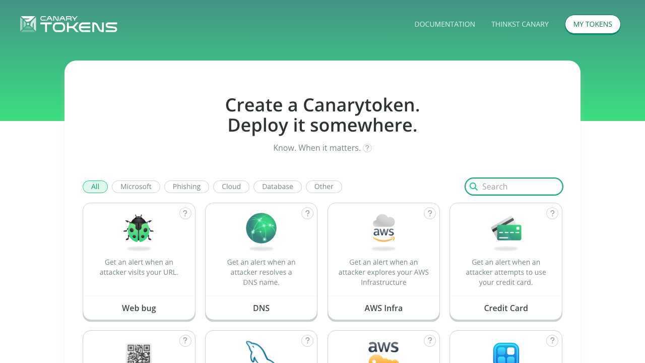 canarytokens.org - Nest preview