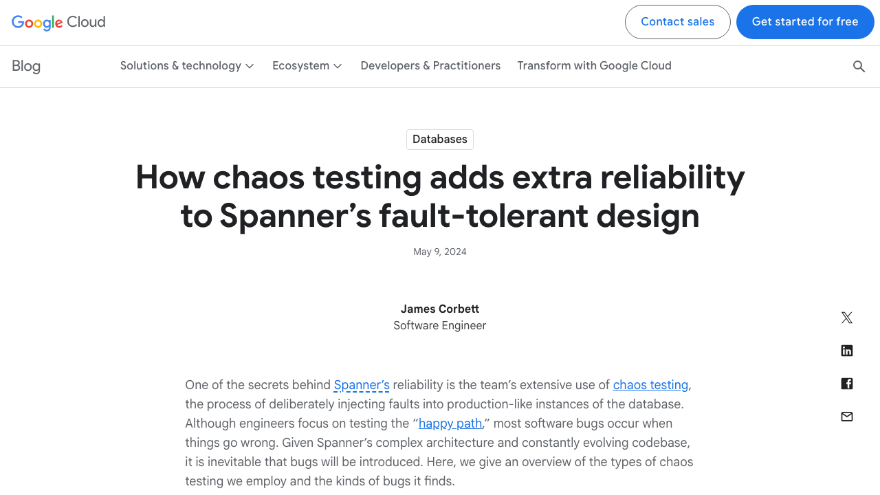 cloud.google.com - Blog - Products - Databases - Chaos Testing Spanner Improves Reiliability preview