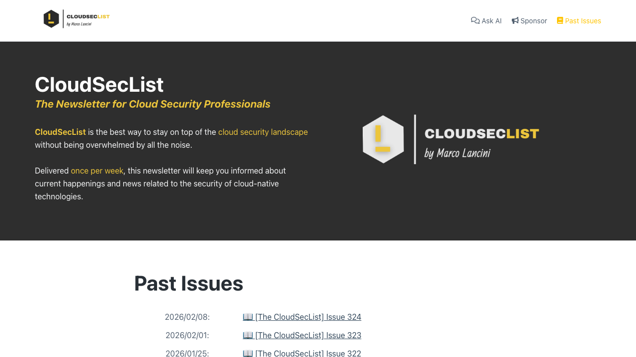 cloudseclist.com - Past Issues preview