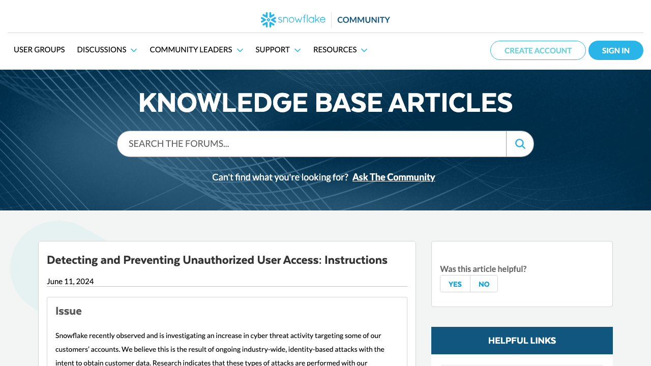 community.snowflake.com - S - Article - Communication Id 0108977 Additional Information preview