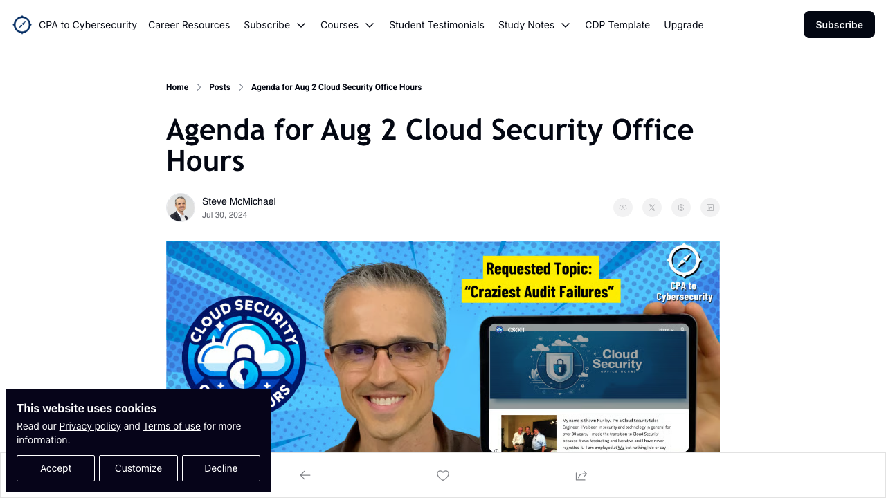 cpatocybersecurity.com - P - Aug 2 Cloud Security Office Hours preview