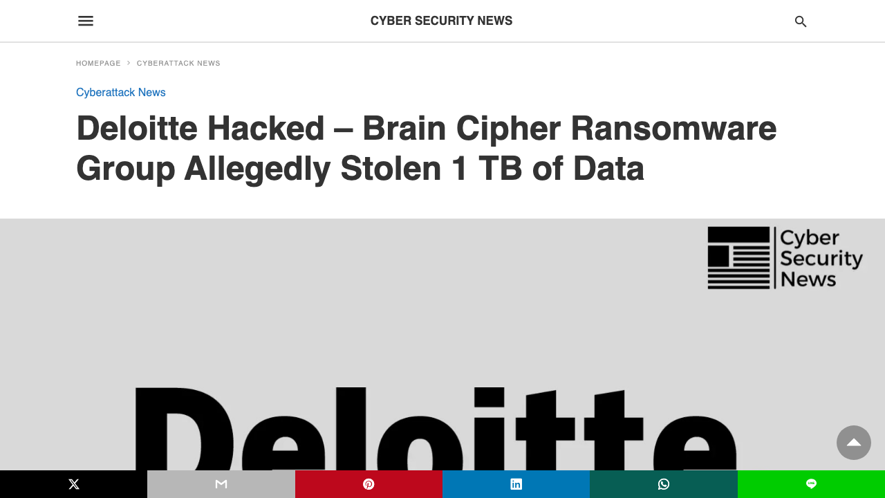 cybersecuritynews.com - Deloitte Hacked - Amp preview