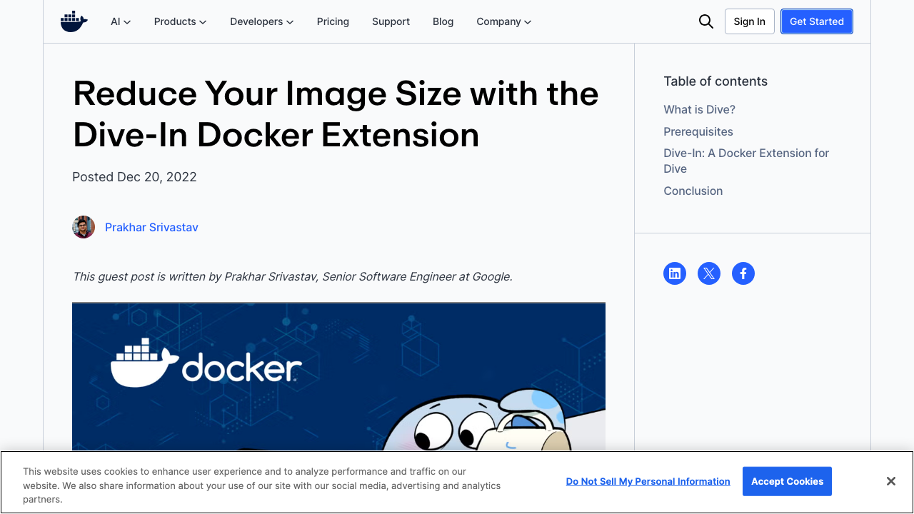 docker.com - Blog - Reduce Your Image Size With The Dive In Docker Extension preview