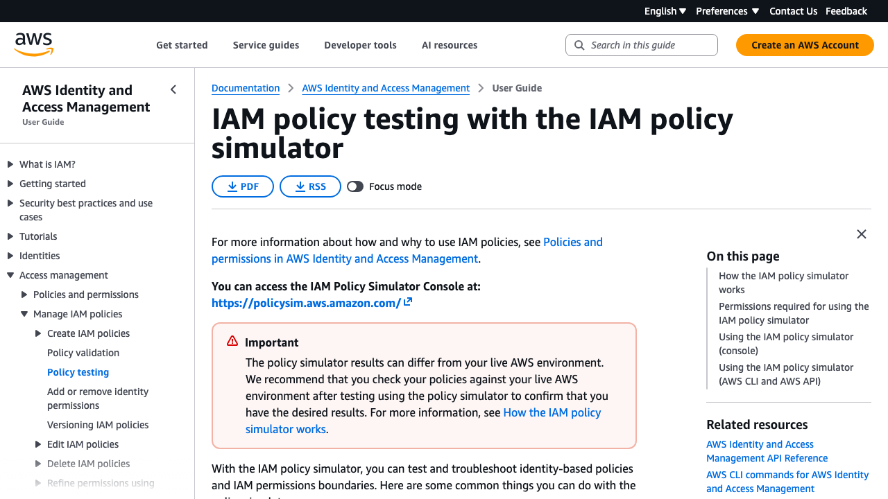 docs.aws.amazon.com - Iam - Latest - Userguide - Access Policies Testing Policies preview