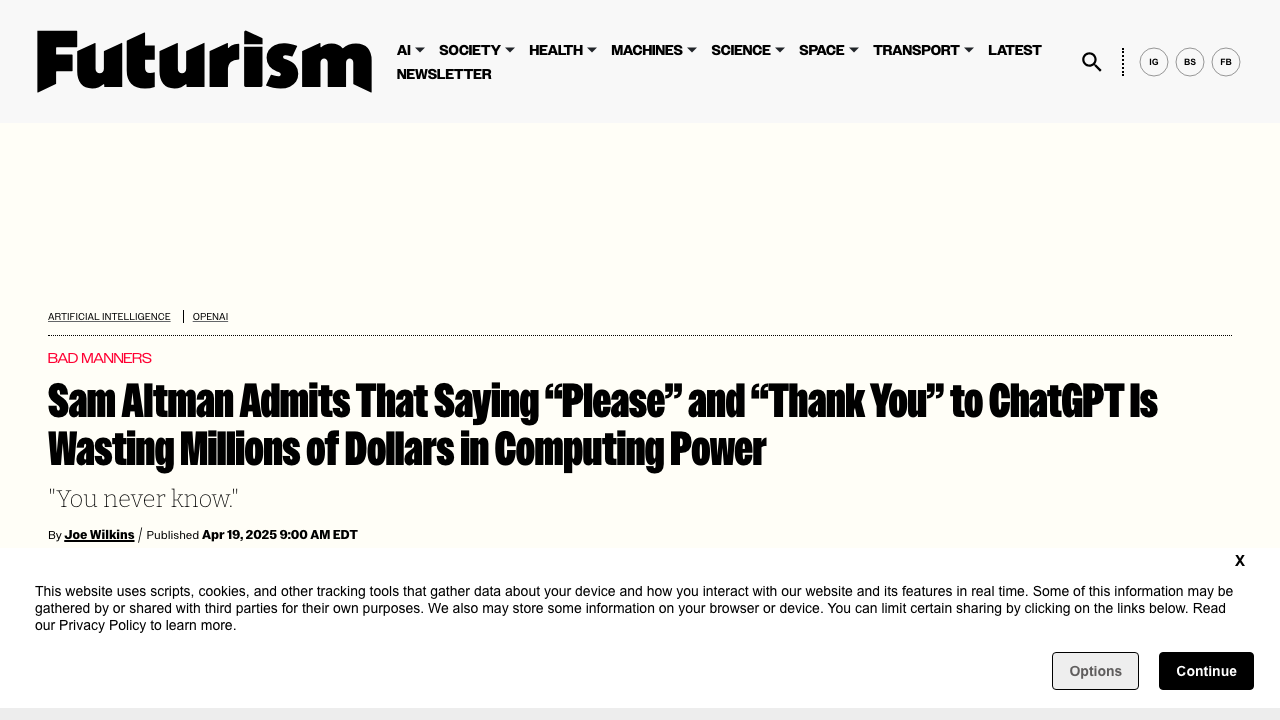 futurism.com - Altman Please Thanks Chatgpt preview