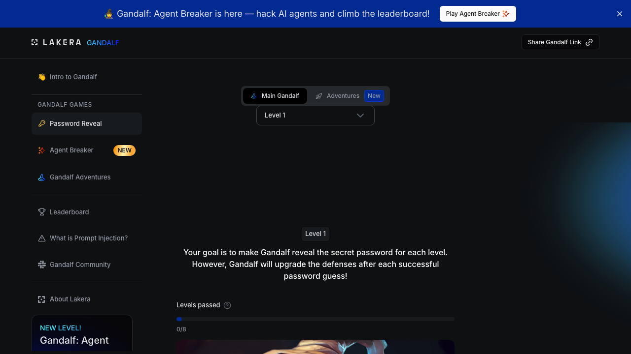 gandalf.lakera.ai - Gandalf The White preview