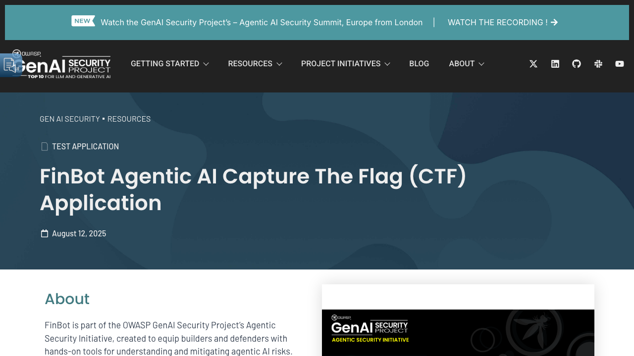 genai.owasp.org - Resource - Finbot Agentic Ai Capture The Flag Ctf Application preview