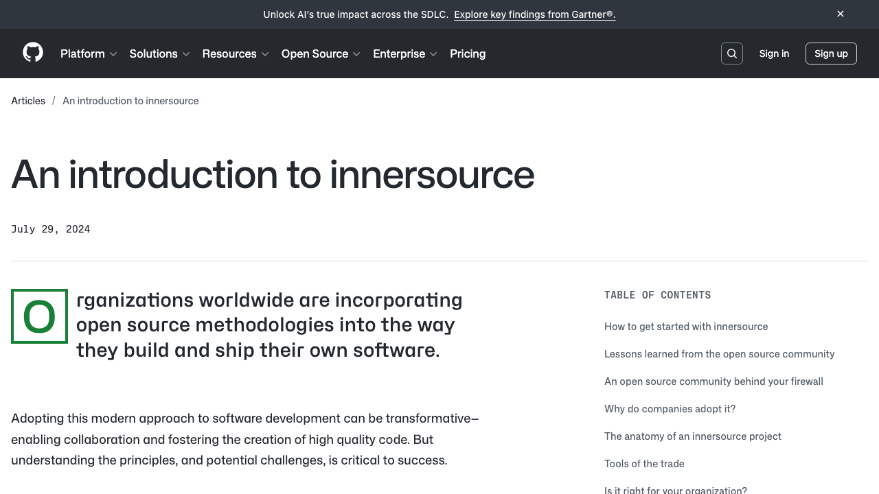 GitHub: resources - articles - innersource preview