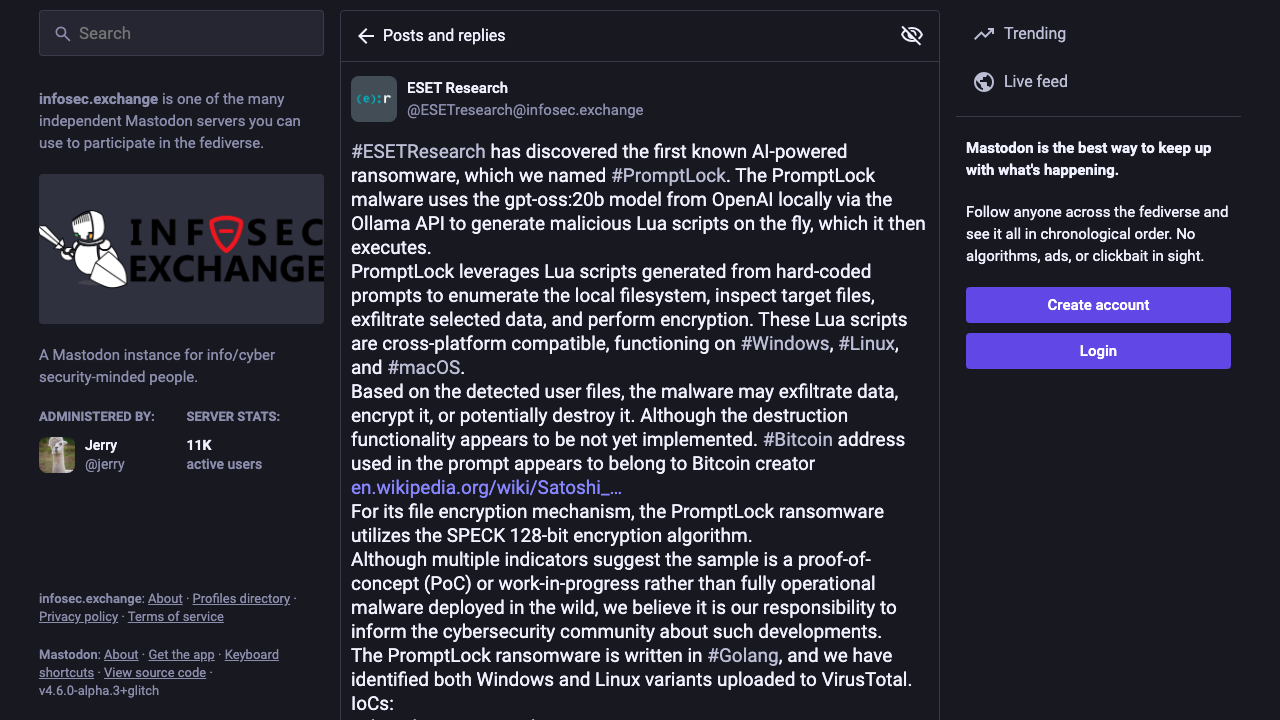 infosec.exchange - @Esetresearch - 115095803130379945 preview