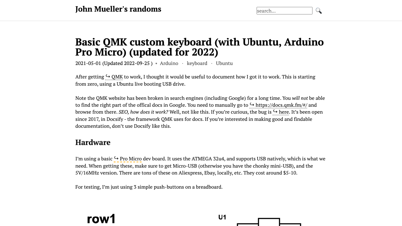 johnmu.com - Basic Qmk Keyboard preview