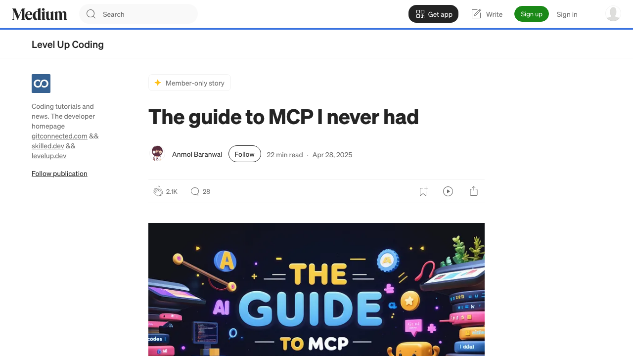 levelup.gitconnected.com - The Guide To Mcp I Never Had F79091Cf99F8 preview