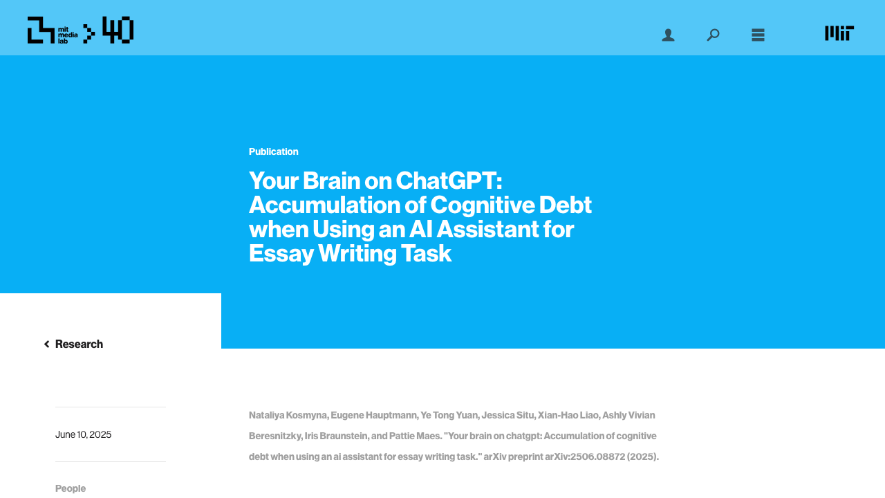 media.mit.edu - Publications - Your Brain On Chatgpt preview