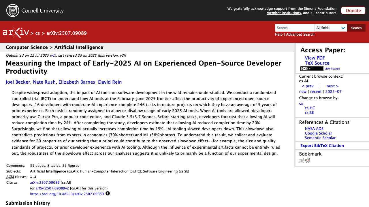 metr.org - Early 2025 Ai Experienced Os Devs Study.Pdf preview