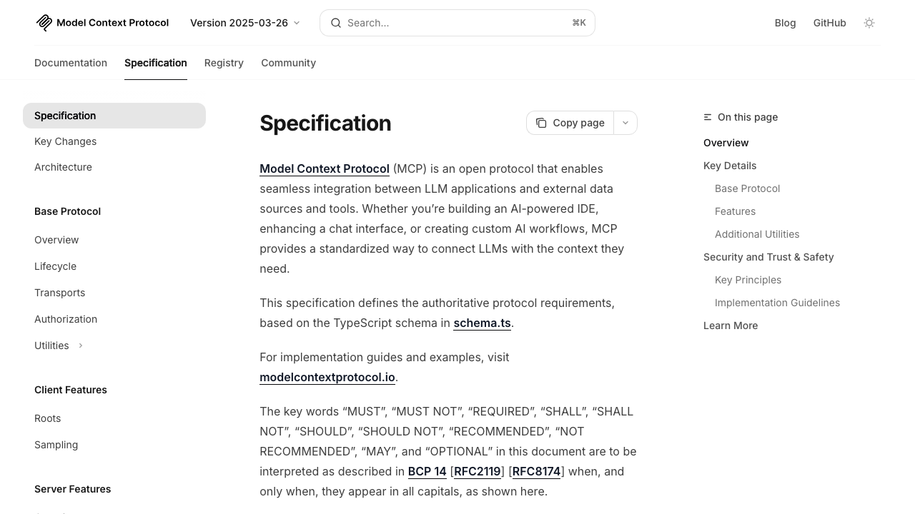 modelcontextprotocol.io - Specification - 2025 03 26 preview
