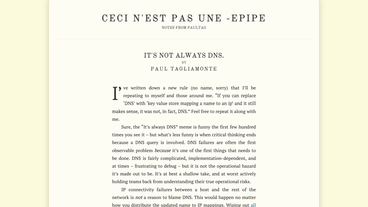 notes.pault.ag - Its Not Always Dns preview