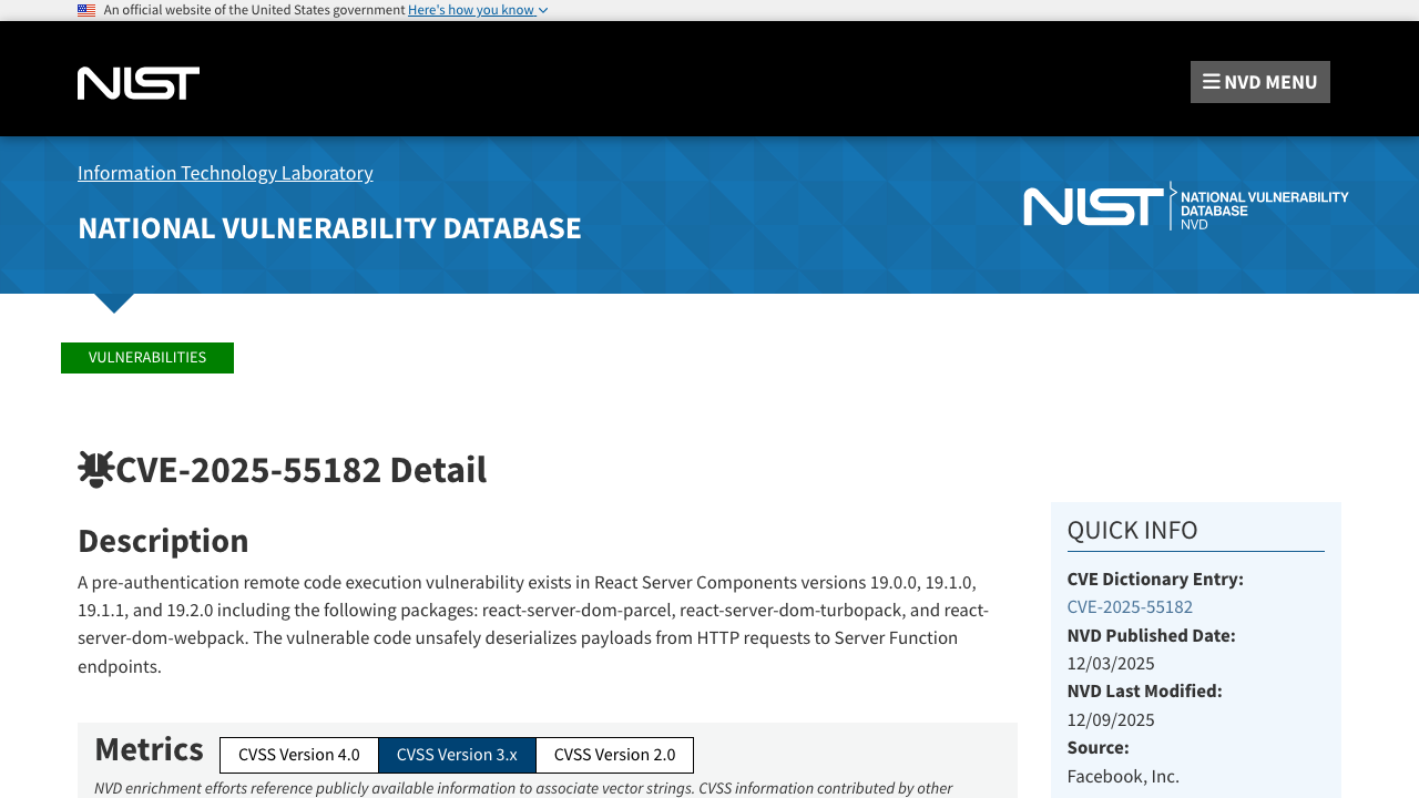 nvd.nist.gov - Vuln - Detail - Cve 2025 55182 preview