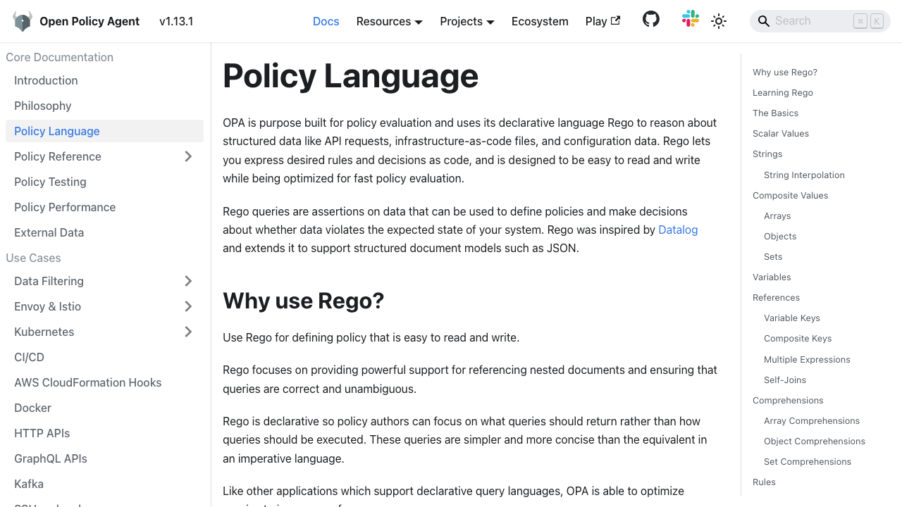 openpolicyagent.org - Docs - Latest - Policy Language preview