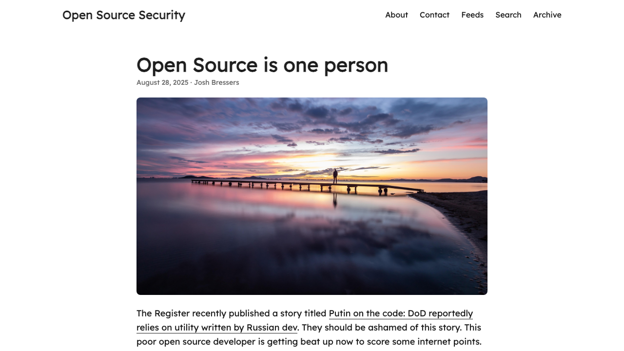 opensourcesecurity.io - 2025 - 08 Oss One Person preview