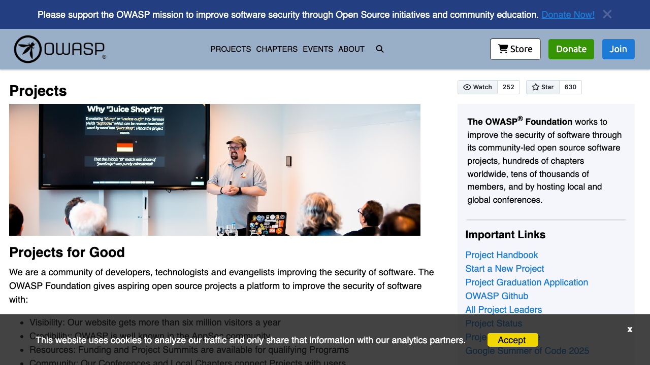 owasp.org - Projects preview