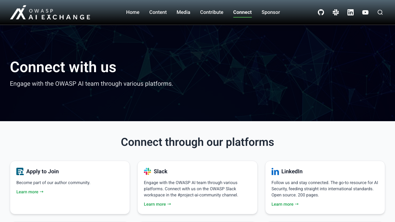 owaspai.org - Connect preview