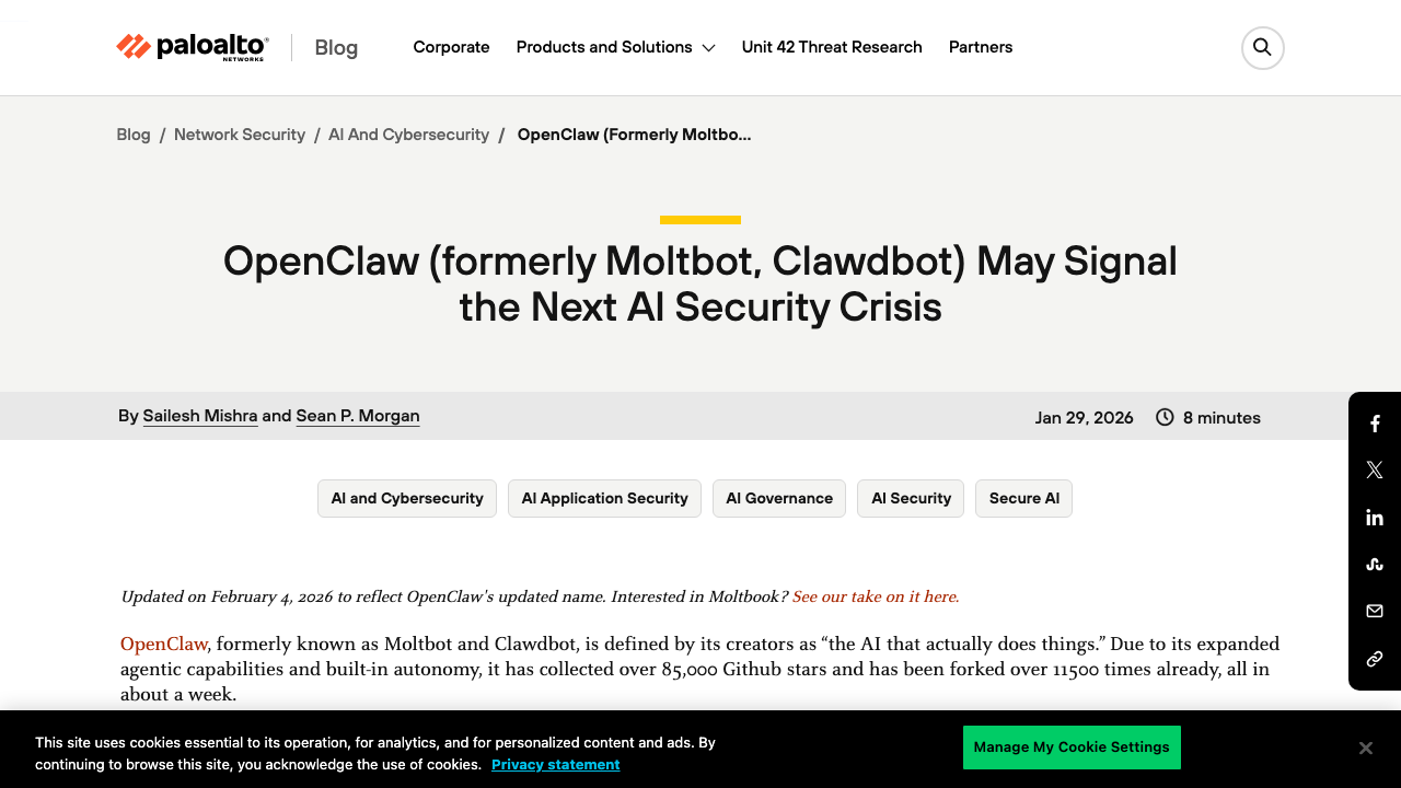 paloaltonetworks.com - Blog - Network Security - Why Moltbot May Signal Ai Crisis preview