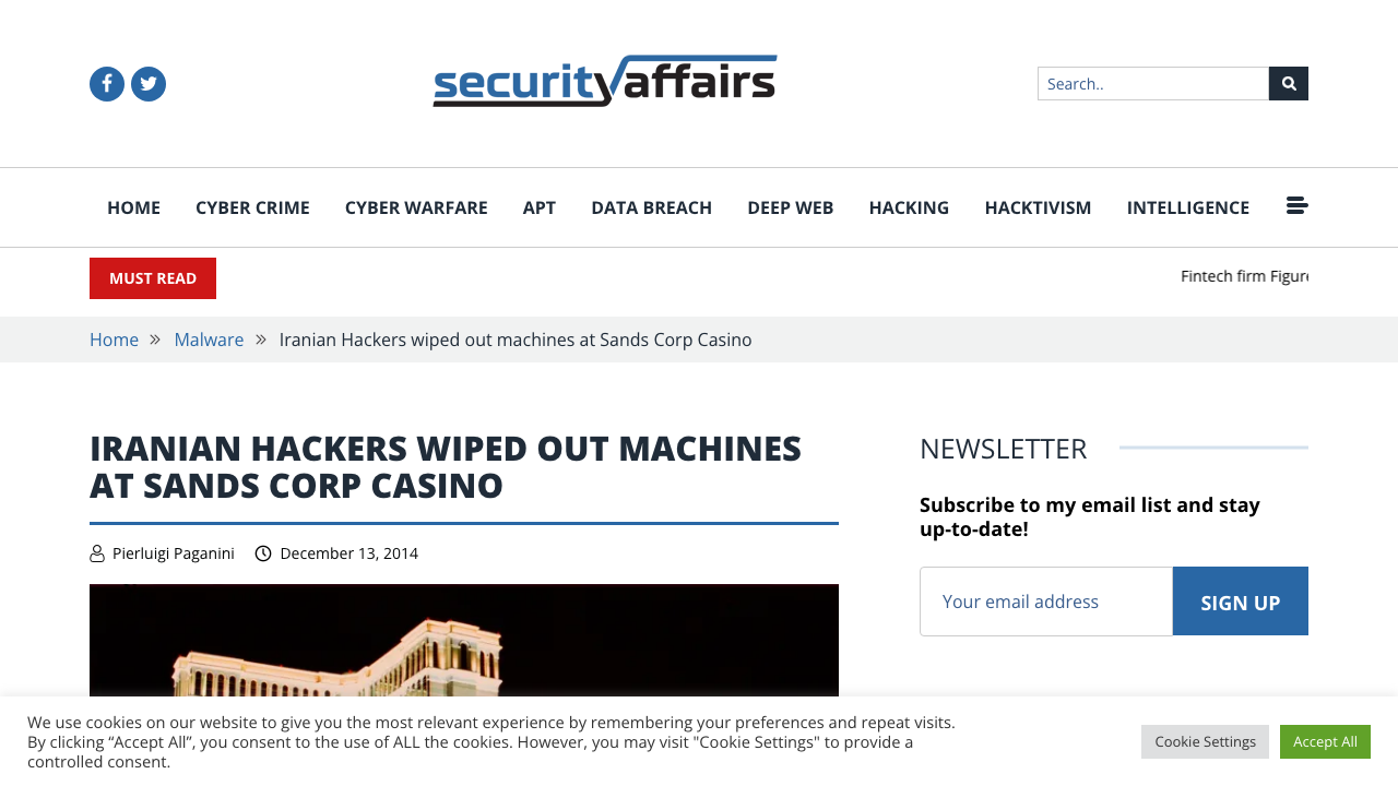 securityaffairs.com - 31039 - Malware - Iranian Hackers Wiped Sands Corp Casino preview