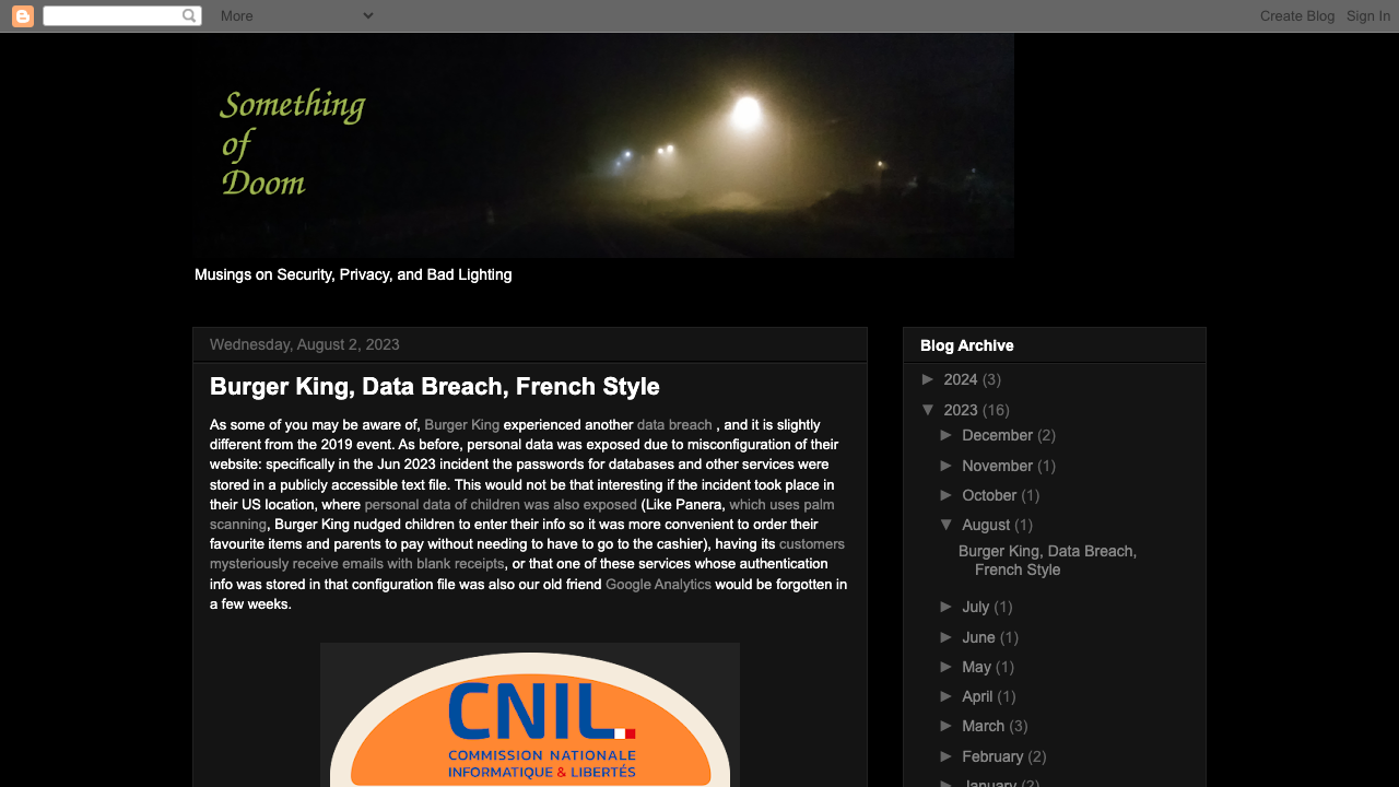 somethingofdoom.com - 2023 - 08 - Burger King Data Breach French Style preview