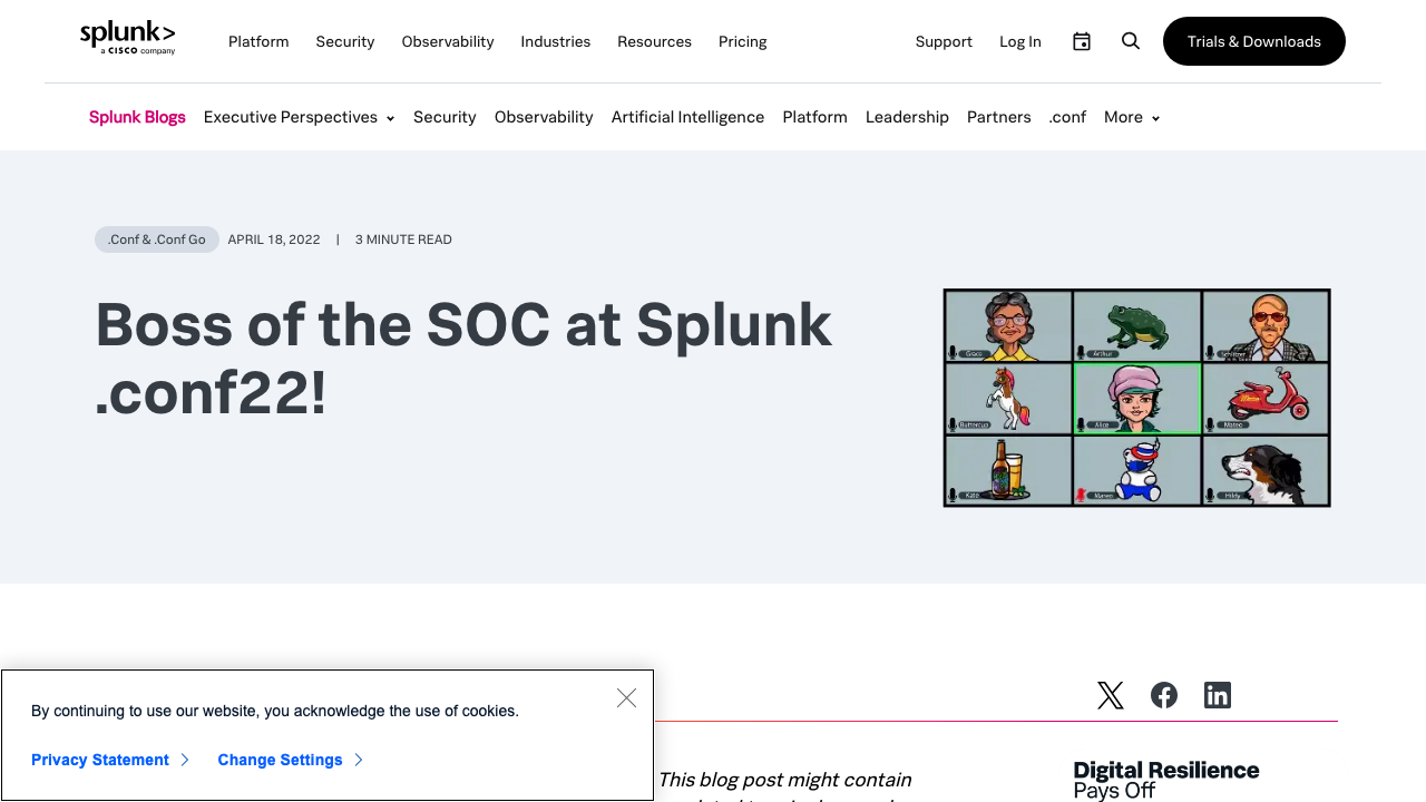 splunk.com - En Us - Blog - Conf Splunklive - Boss Of The Soc At Splunkconf22 preview