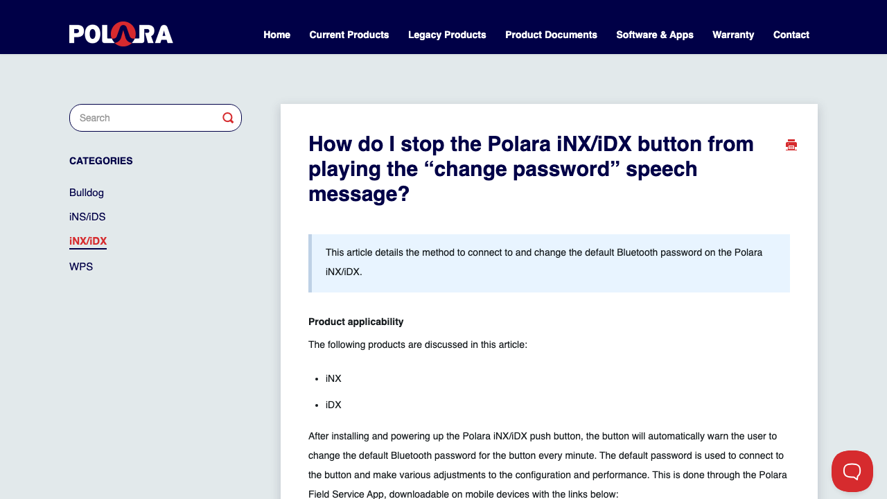 support.polara.com - Article - 940 Inx Idx Playing Change Password preview