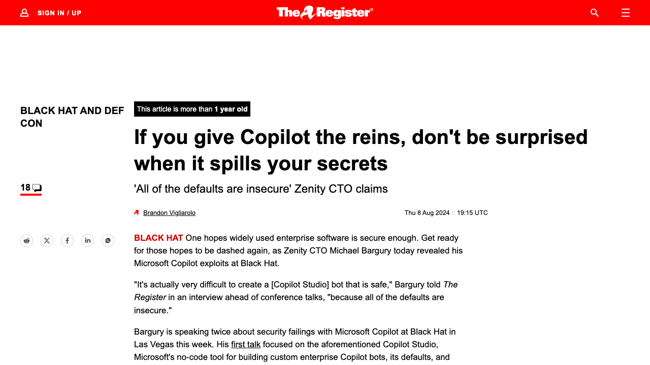 theregister.com - 2024 - 08 - 08 - Copilot Black Hat Vulns preview