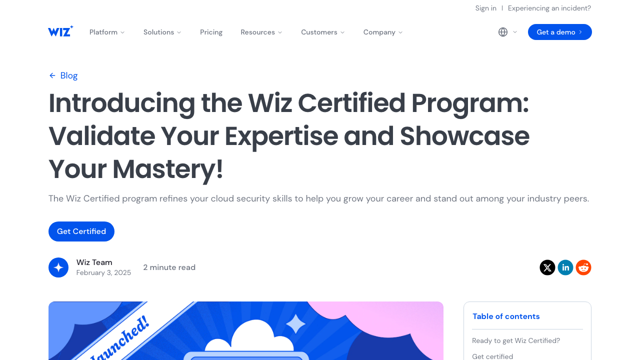 wiz.io - Blog - Introducing Wiz Certified preview