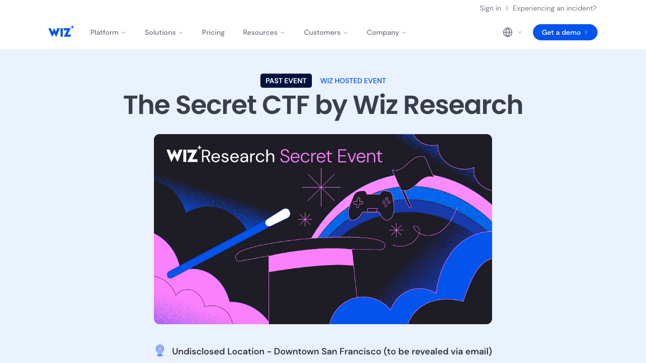 wiz.io - Events - The Secret Ctf By Wiz Research Sf preview