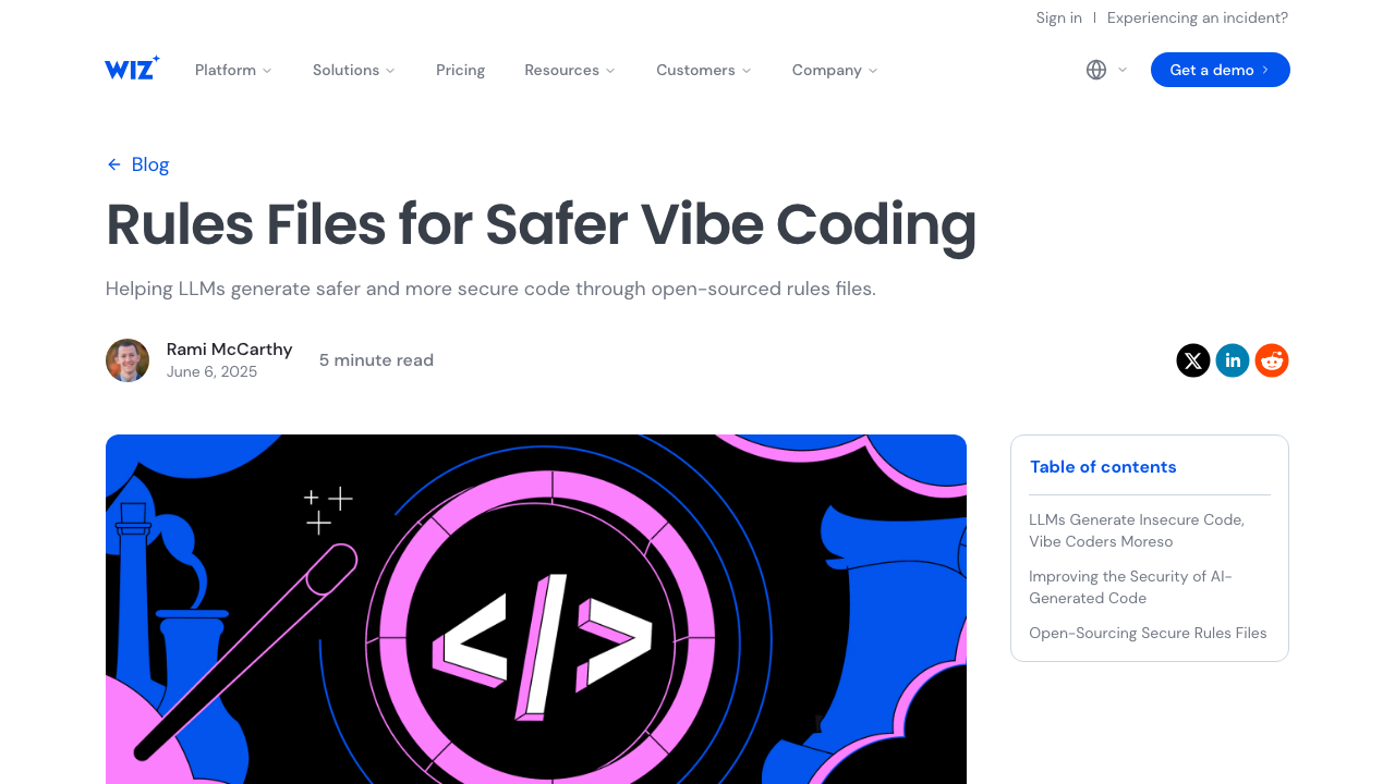 wiz.io - Blog - Safer Vibe Coding Rules Files preview