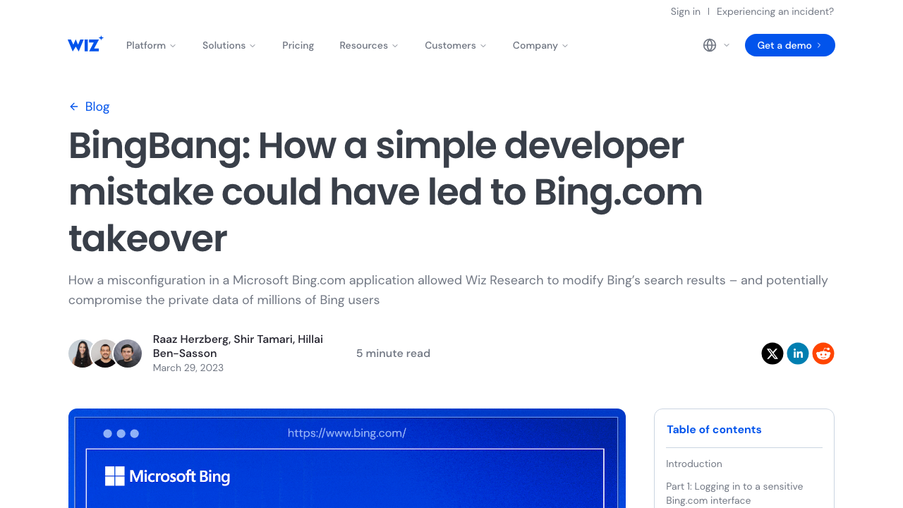 wiz.io - Blog - Bingbang preview