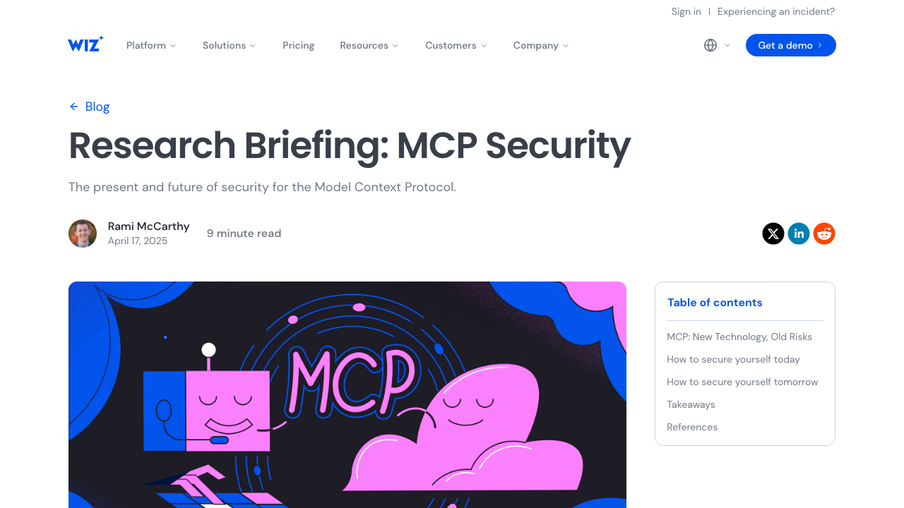 wiz.io - Blog - Mcp Security Research Briefing preview