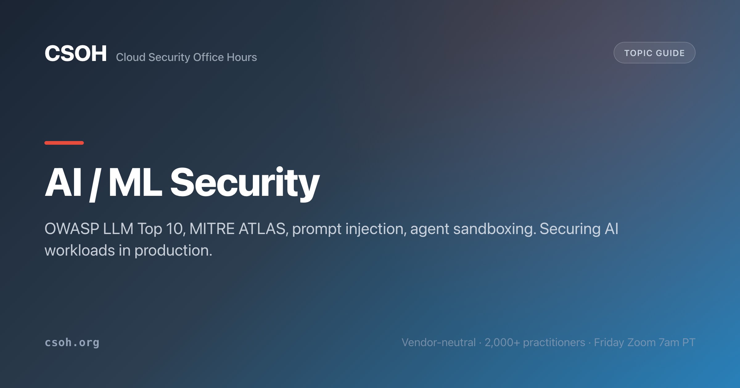 AI/ML & LLM Security for Cloud - CSOH