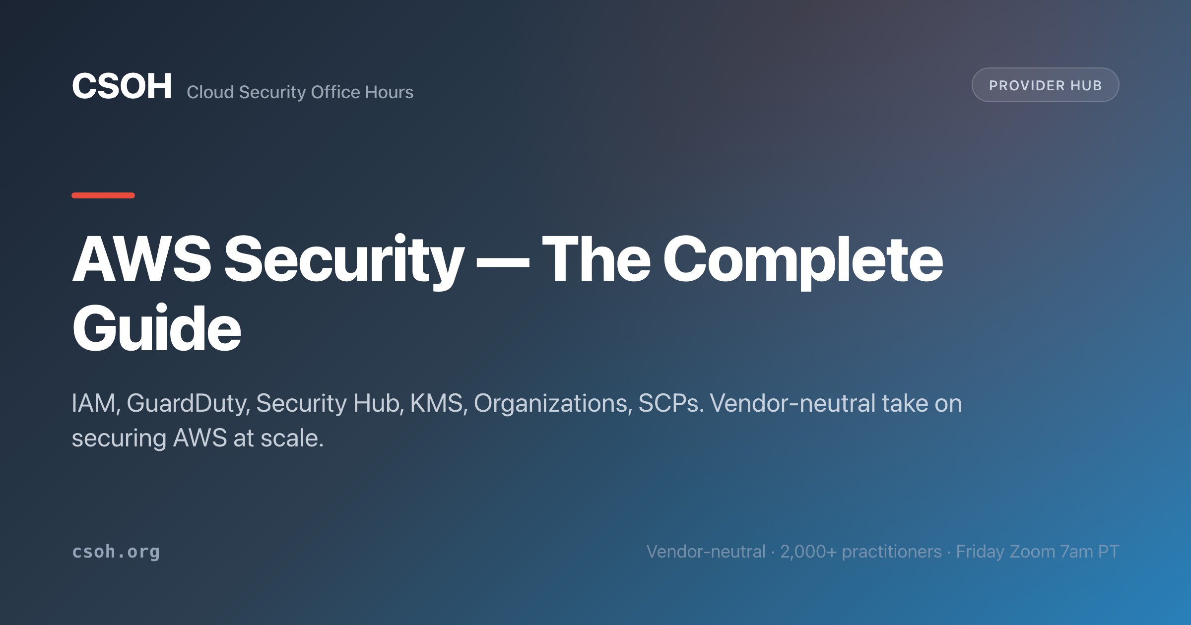 AWS security guide