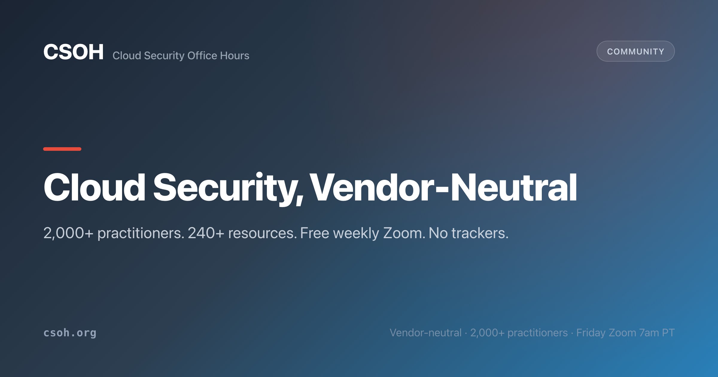 About Cloud Security Office Hours