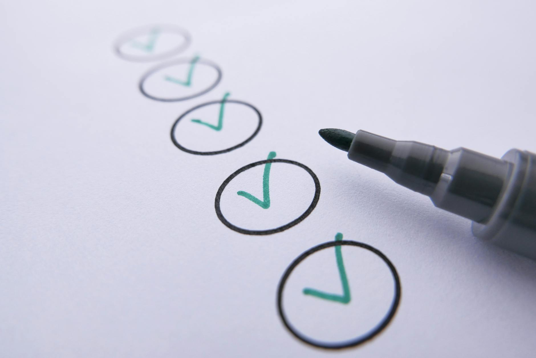 A compliance checklist and audit documents