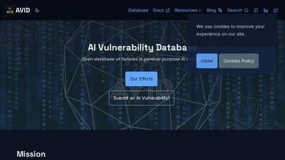 AVID AI Vulnerability Database preview
