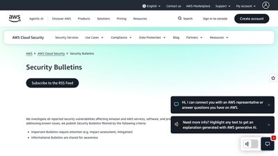 AWS Security Bulletins preview