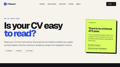 CVExpert ATS Health Check preview