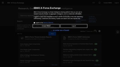 IBM X-Force Exchange preview