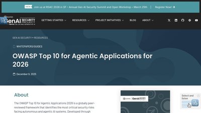 OWASP Agentic AI Top 10 2026 preview