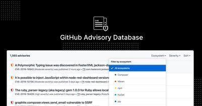 GitHub Advisory Database preview