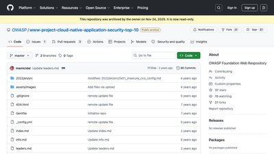 OWASP Cloud-Native Top 10 preview